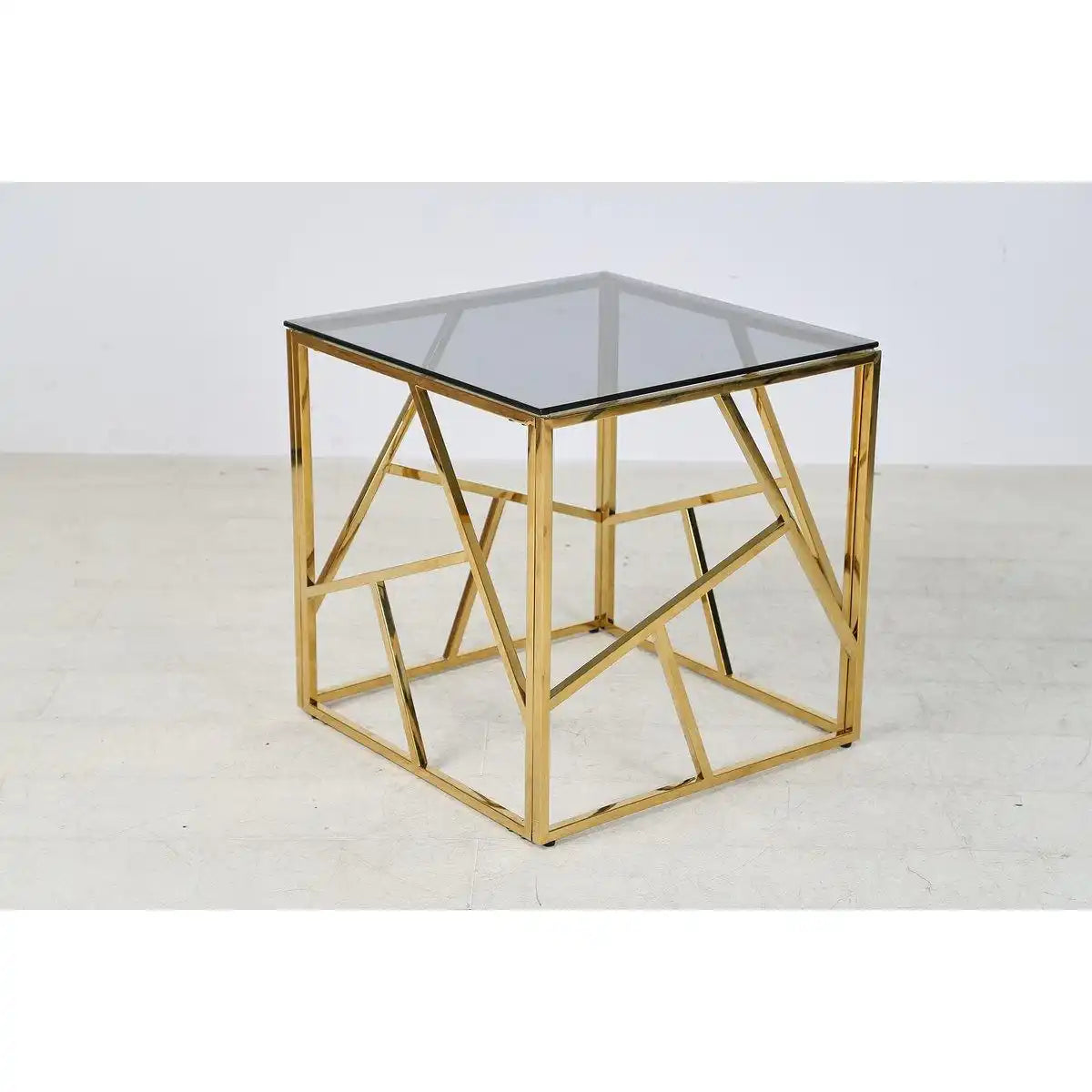 Beistelltisch Gold/Grau 55x55 cm - HomeDesign Knaus