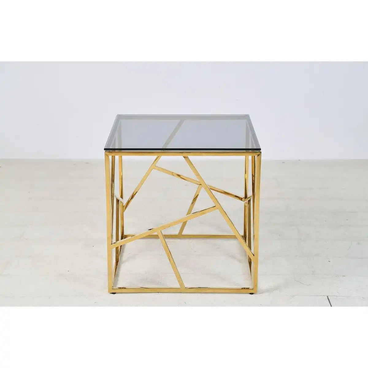 Beistelltisch Gold/Grau 55x55 cm - HomeDesign Knaus