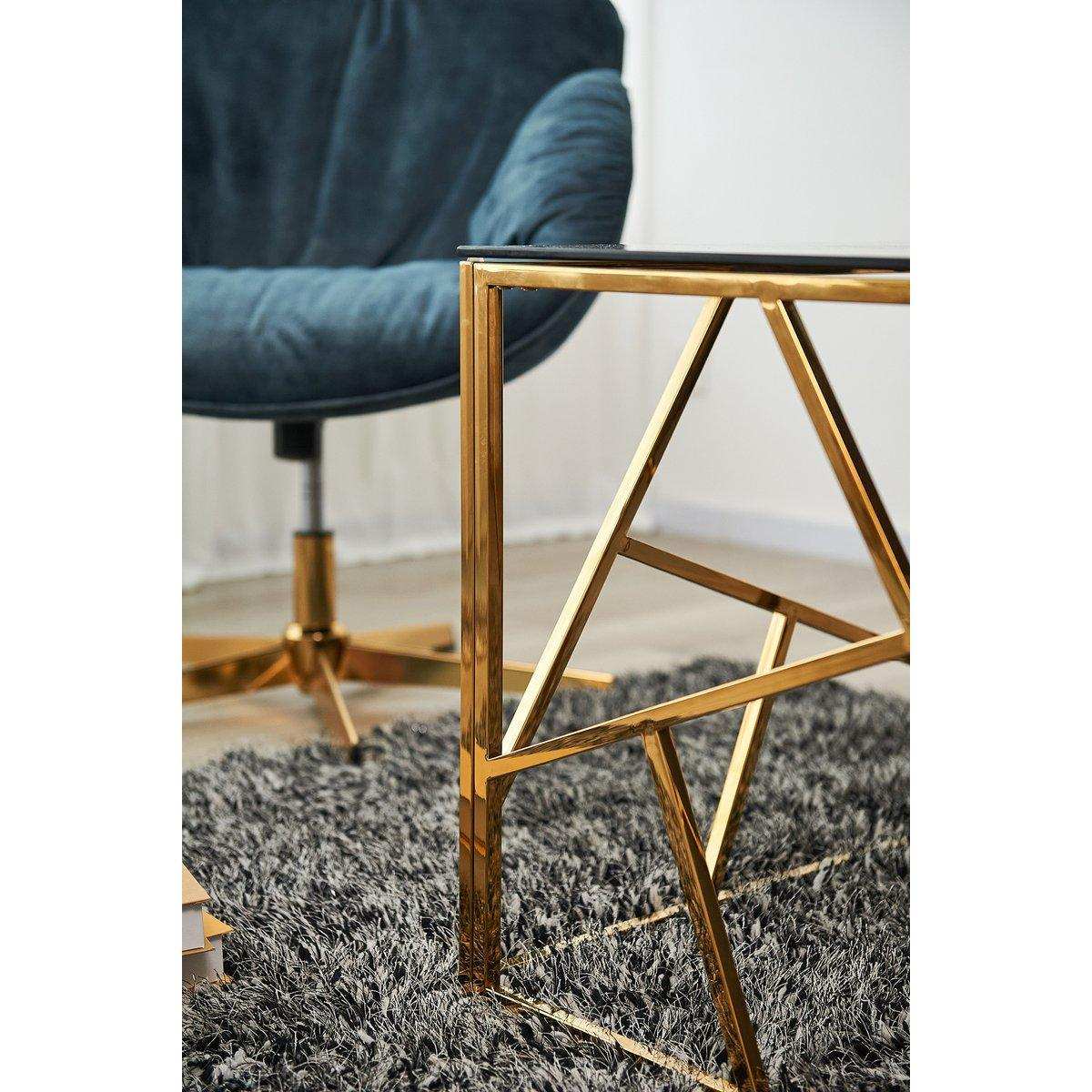 Beistelltisch Gold/Grau 55x55 cm - HomeDesign Knaus