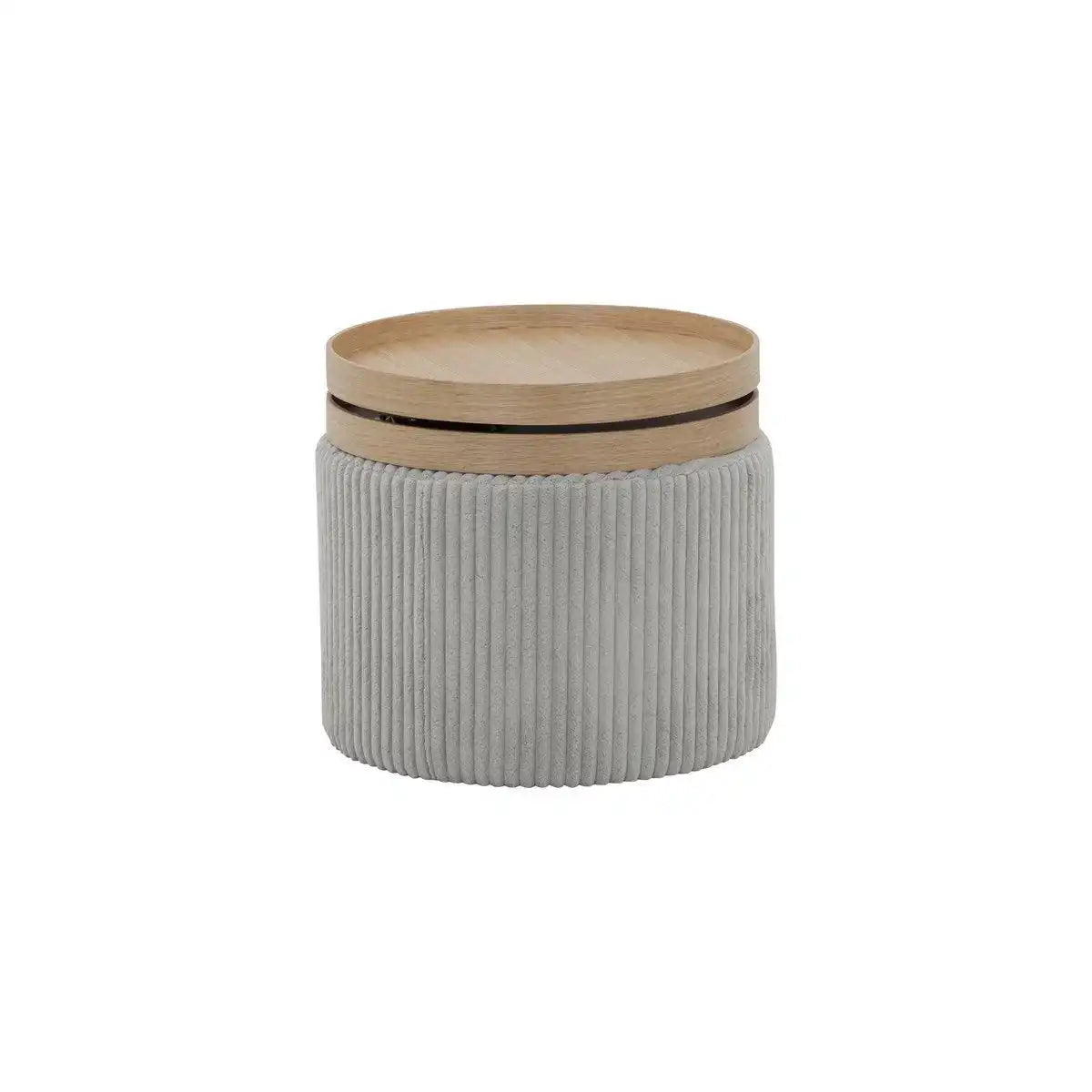 Beistelltisch hellgrau Texturstoff - HomeDesign Knaus