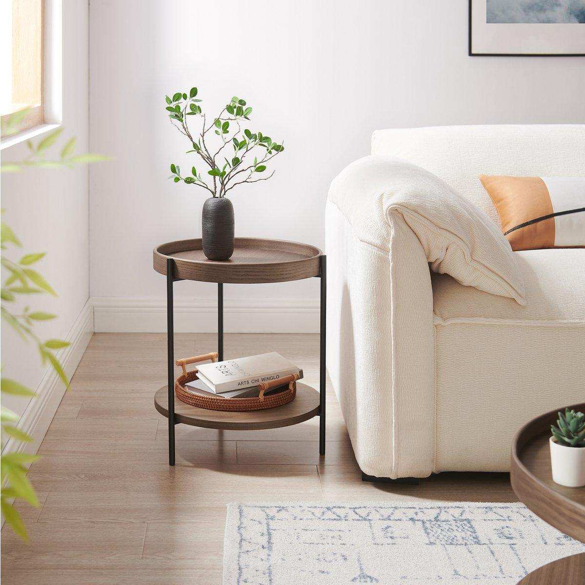 Beistelltisch Ø 44 cm Walnuss - HomeDesign Knaus