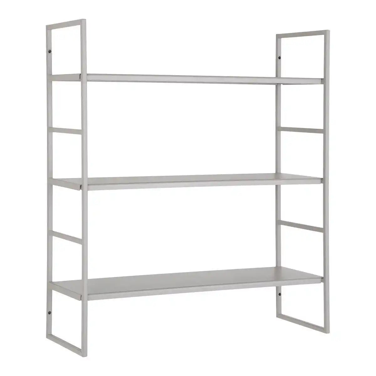 Beja Regale – Regale, Stahl, kühles Grau, 3 Regale, 48 x 17 x 55 cm - HomeDesign Knaus