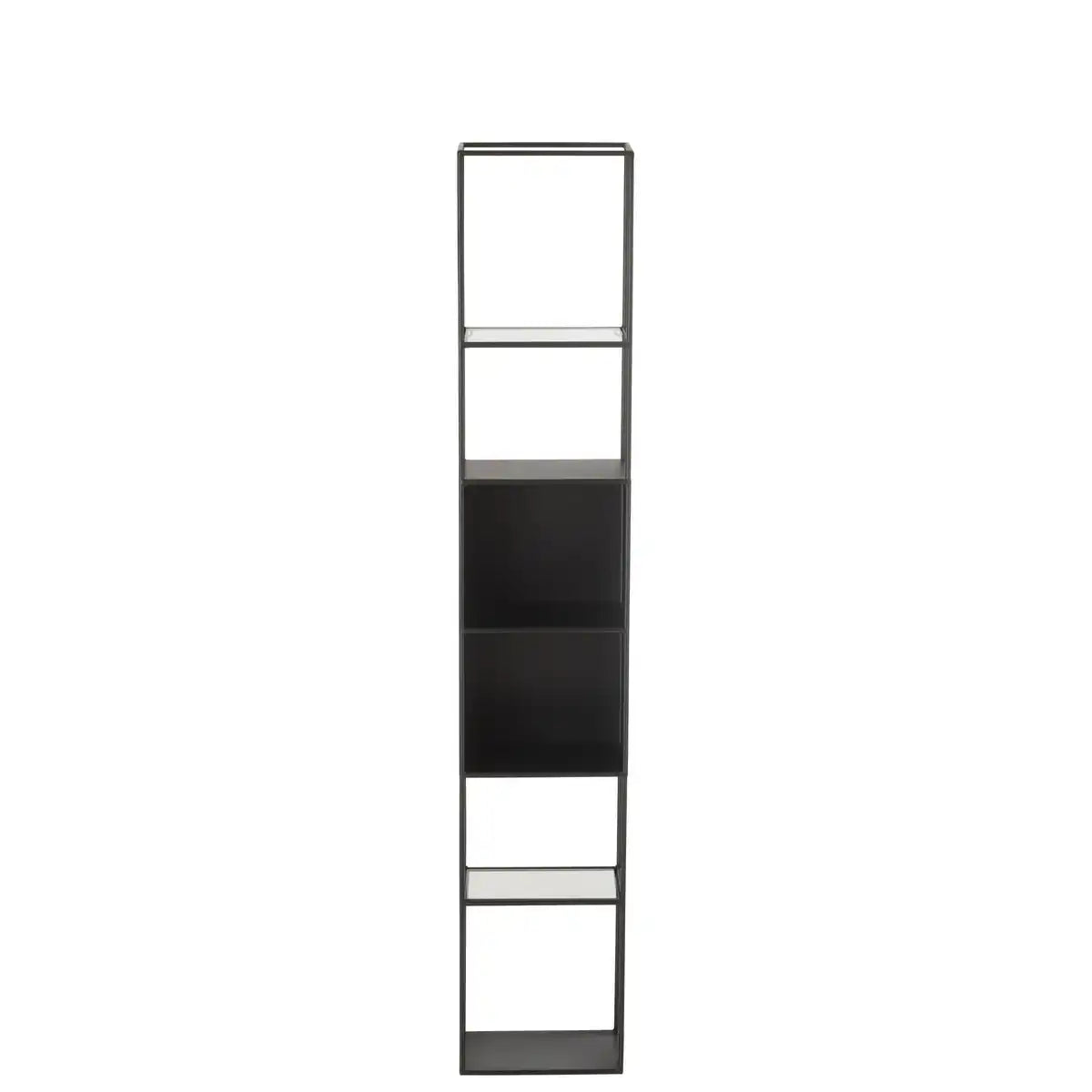 J-Line Rack Ricard Metall/Glas Schwarz