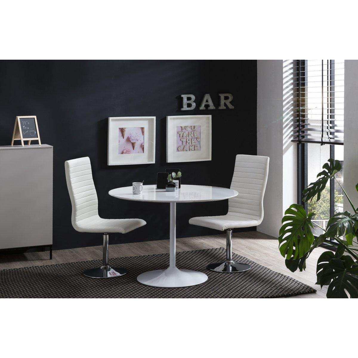 Bistrotisch rund weiß Ø110 cm - HomeDesign Knaus