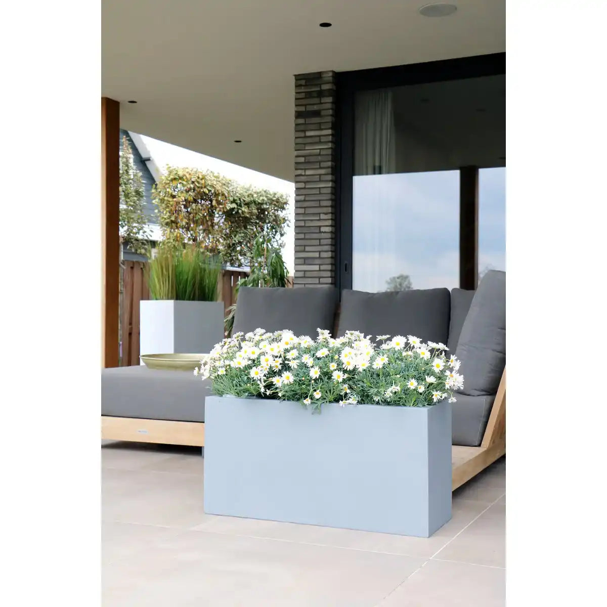 Blumenkübel Innenbereich Außenbereich Pflanzenkübel Grau - HomeDesign Knaus