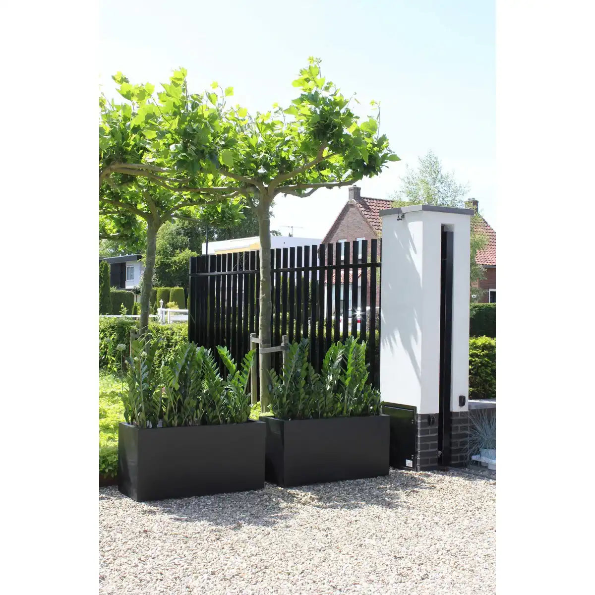 Blumenkübel Innenbereich Außenbereich Pflanzenkübel schwarz - HomeDesign Knaus