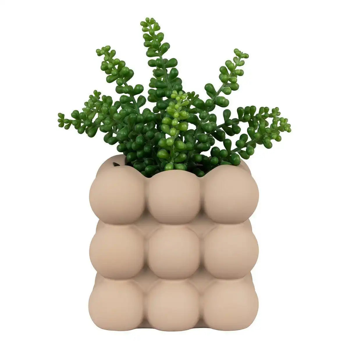 Blumentopf - Blumentopf aus Keramik, braun, 13,5x13,5x13 cm - HomeDesign Knaus