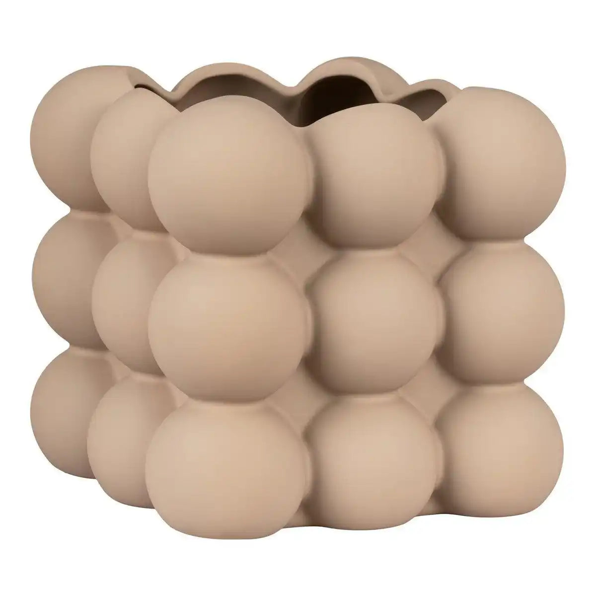 Blumentopf - Blumentopf aus Keramik, braun, 13,5x13,5x13 cm - HomeDesign Knaus