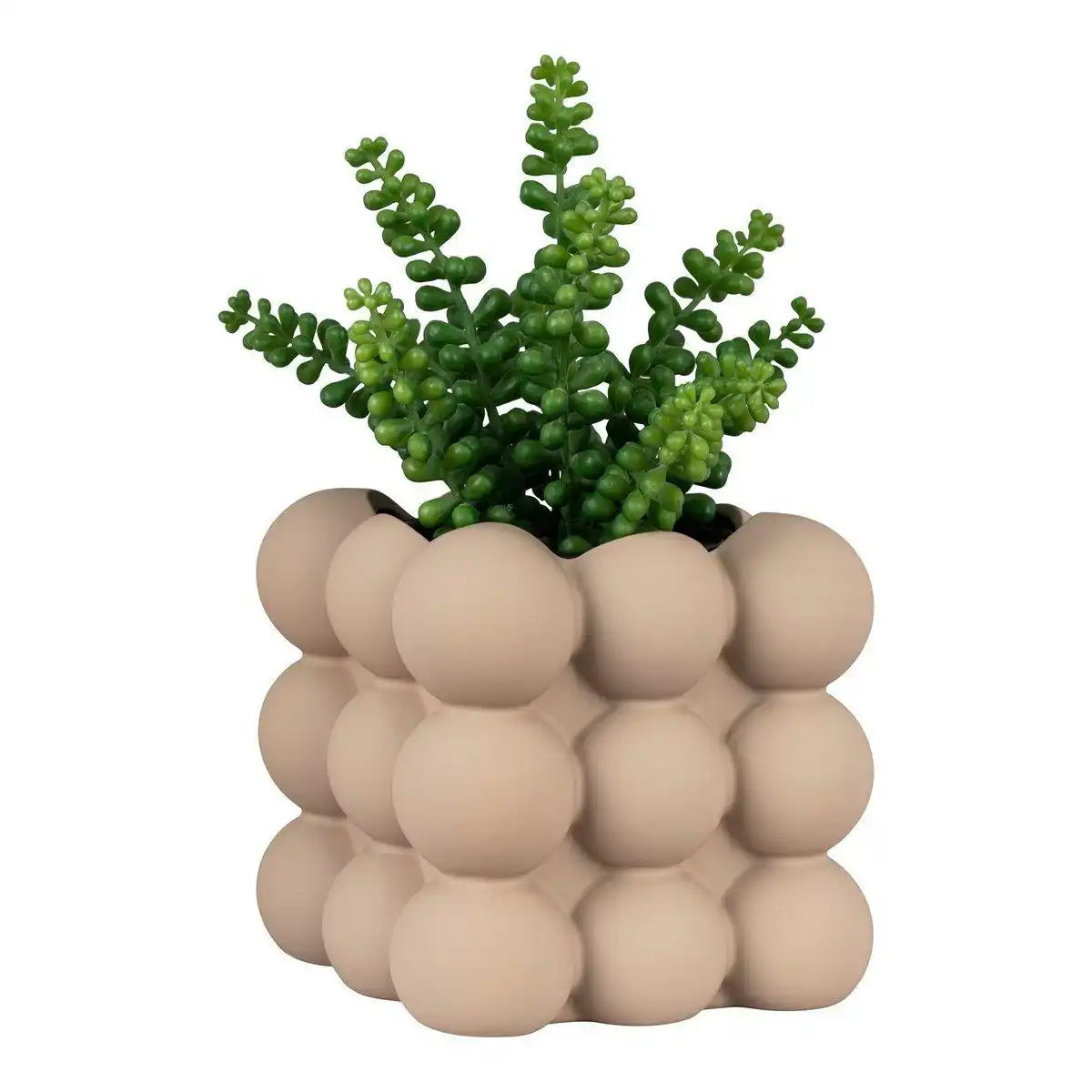 Blumentopf - Blumentopf aus Keramik, braun, 13,5x13,5x13 cm - HomeDesign Knaus