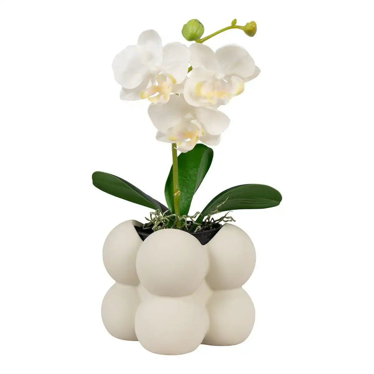 Blumentopf - Blumentopf aus Keramik, grau, 9x9x8 cm - HomeDesign Knaus