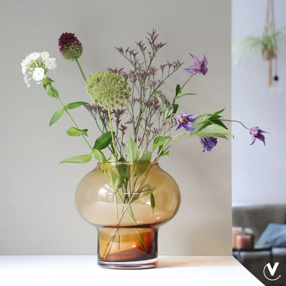 Blumenvase Glasvase Drino Vase Handgefertigz 20cm - HomeDesign Knaus