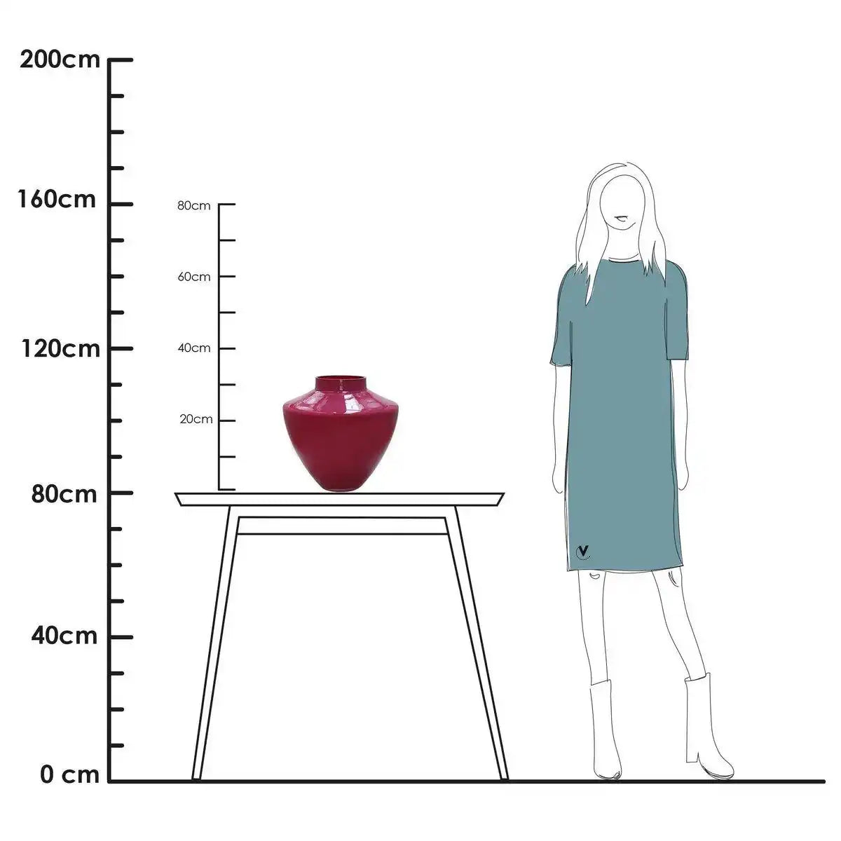 Blumenvase Rund Vase Kagera Mauve Vase - HomeDesign Knaus