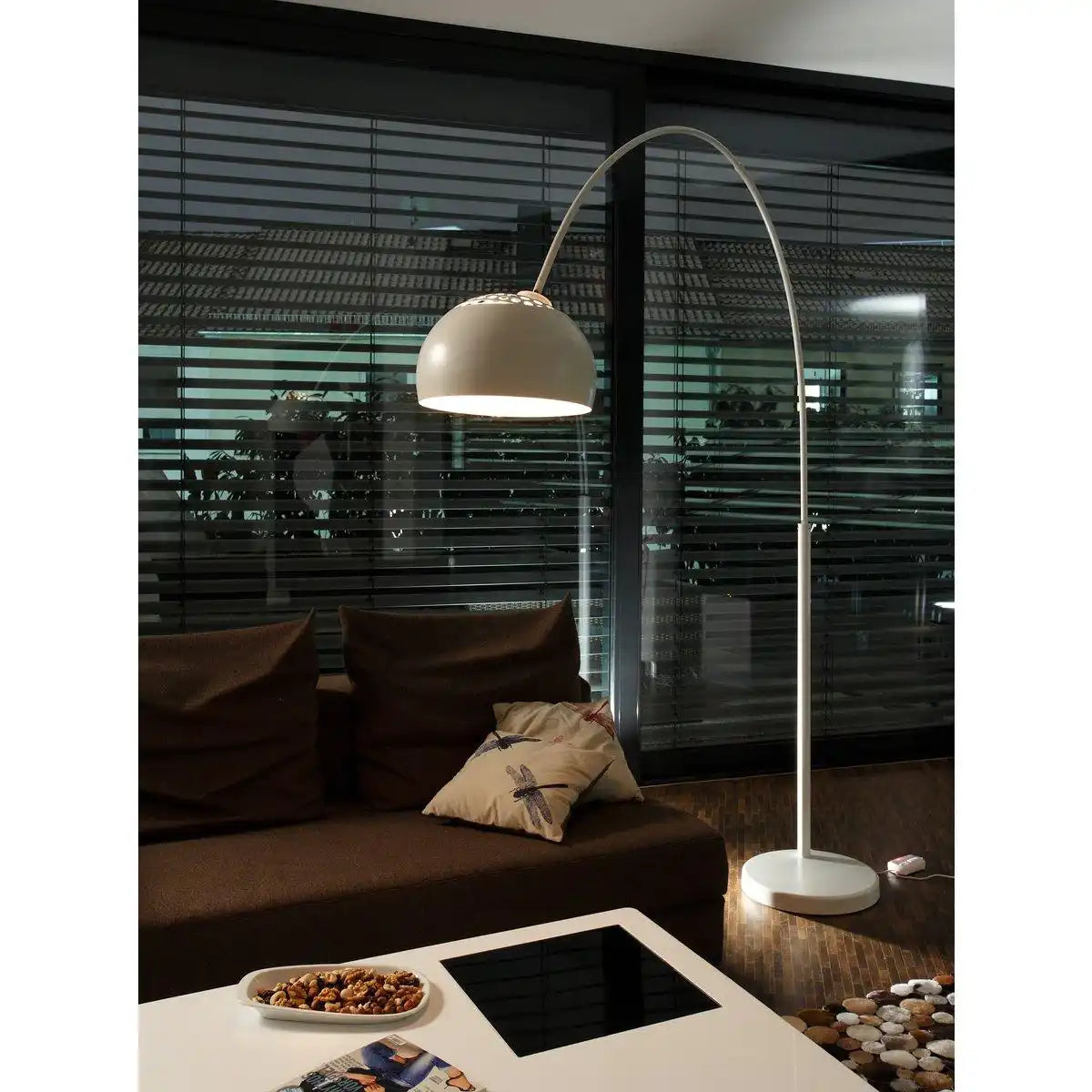 Bogenlampe 195 cm weiß - HomeDesign Knaus