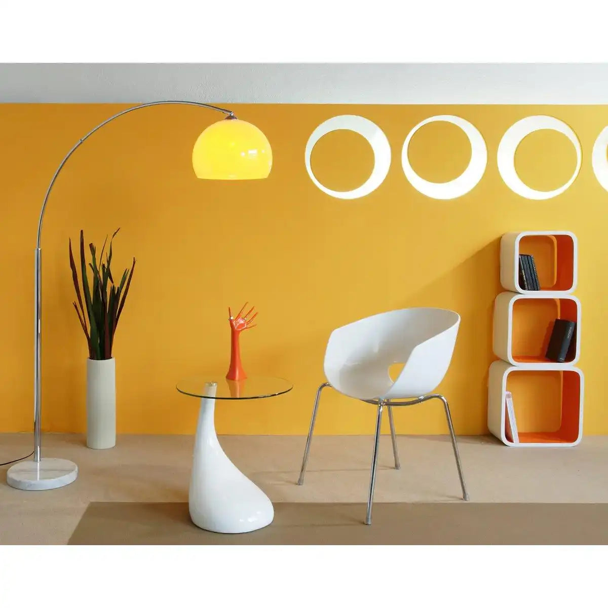 Bogenlampe 208 cm orange - HomeDesign Knaus