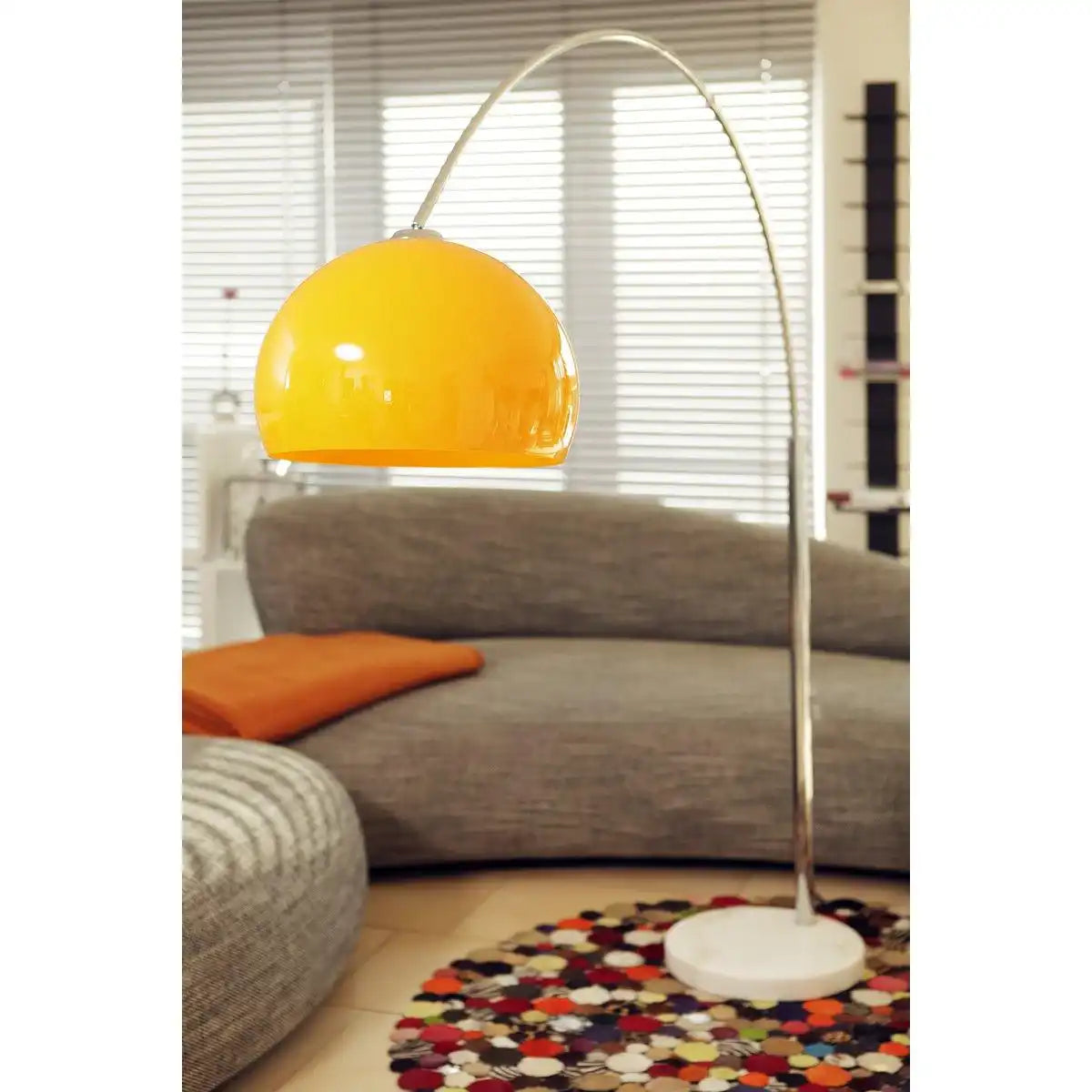 Bogenlampe 208 cm orange - HomeDesign Knaus