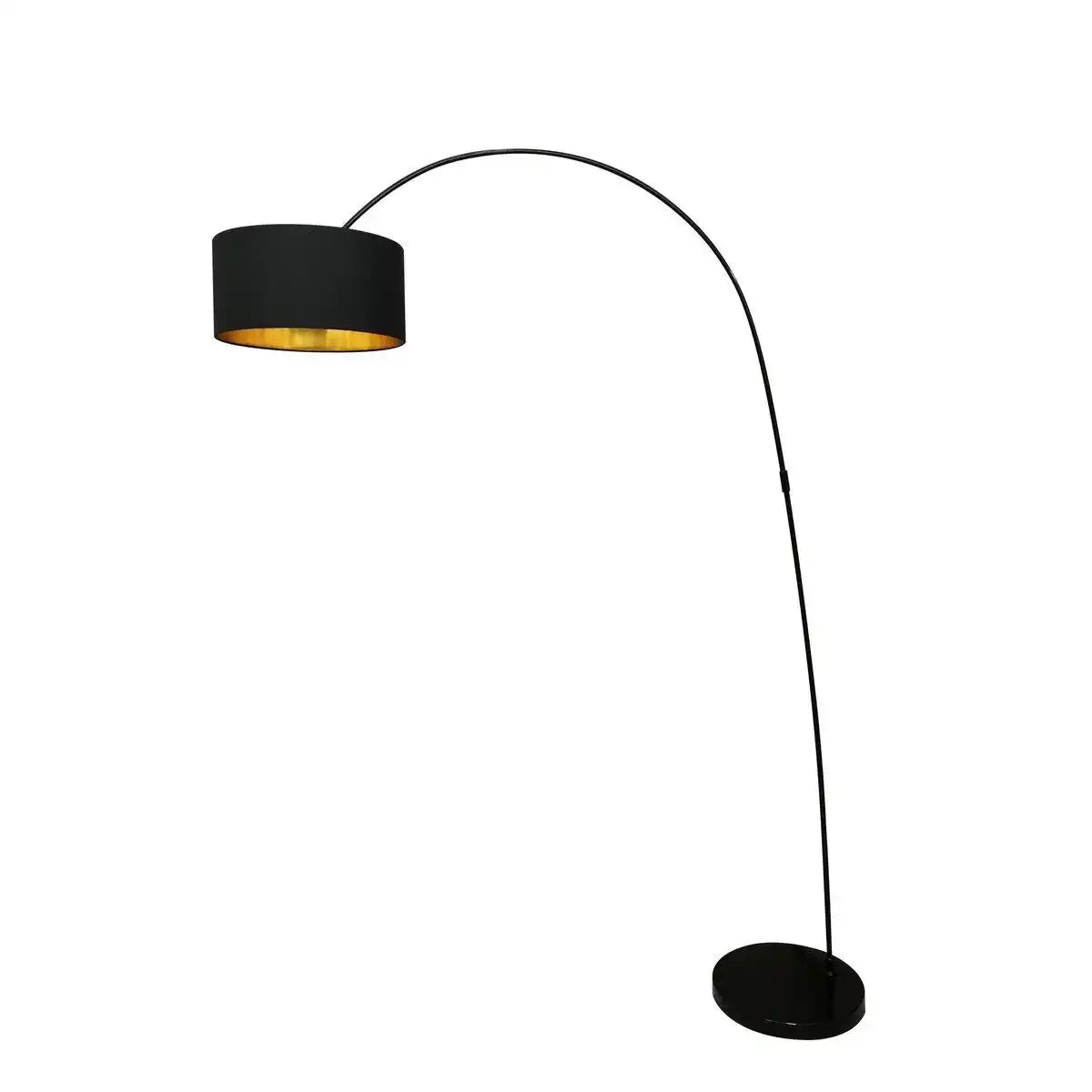 Bogenlampe mit Stoffschirm schwarz - HomeDesign Knaus