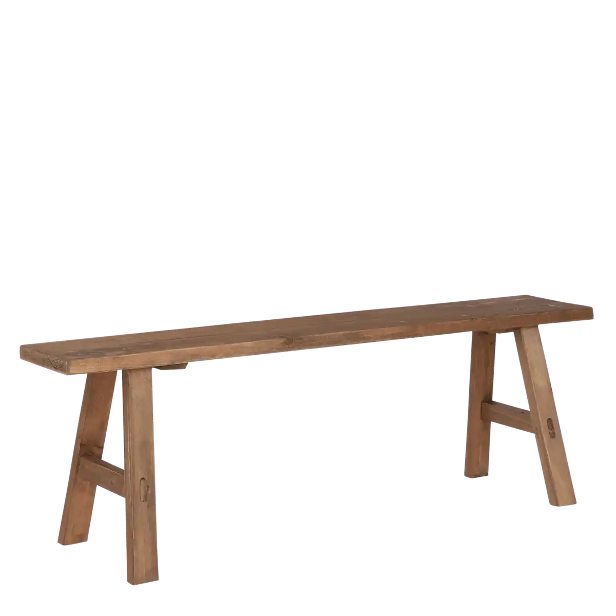 Bold Holzbank – L108 x B30 x H37 cm – recyceltes Holz – Braun - HomeDesign Knaus