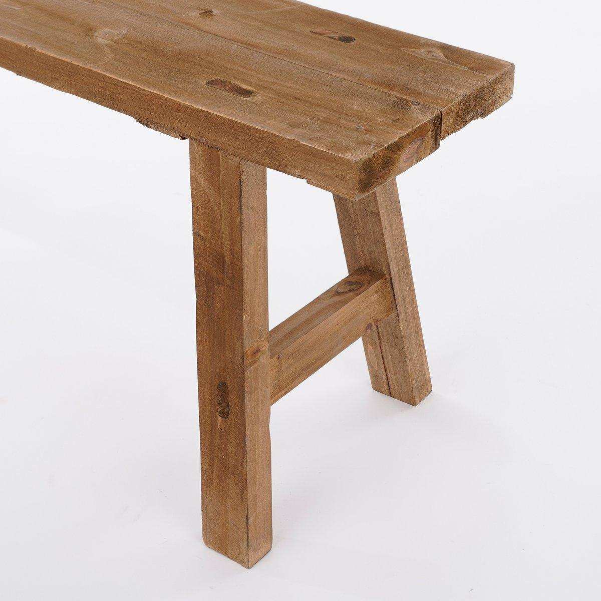 Bold Holzbank – L108 x B30 x H37 cm – recyceltes Holz – Braun - HomeDesign Knaus