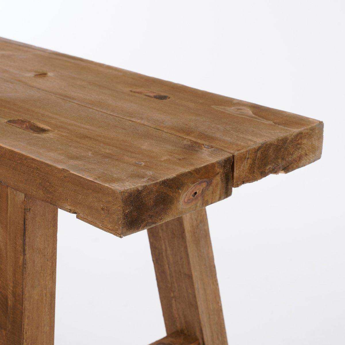 Bold Holzbank – L108 x B30 x H37 cm – recyceltes Holz – Braun - HomeDesign Knaus