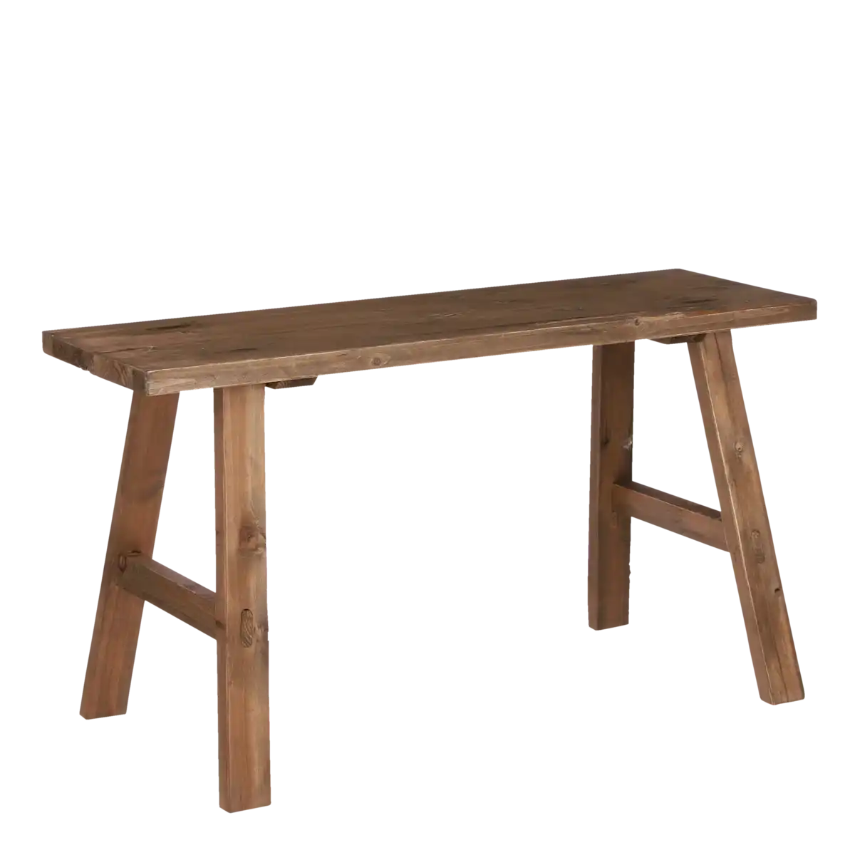Bold Holzbank – L80 x B37 x H44 cm – recyceltes Holz – Braun - HomeDesign Knaus