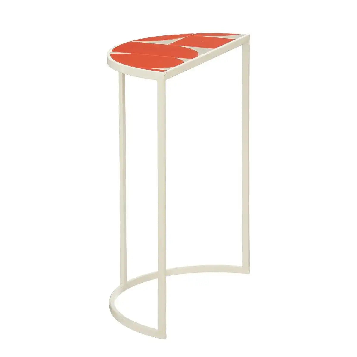 Bologna Side Table außerhalb - Satz von 2 - L45 x B23 x H58 cm - Metall - Rot - HomeDesign Knaus