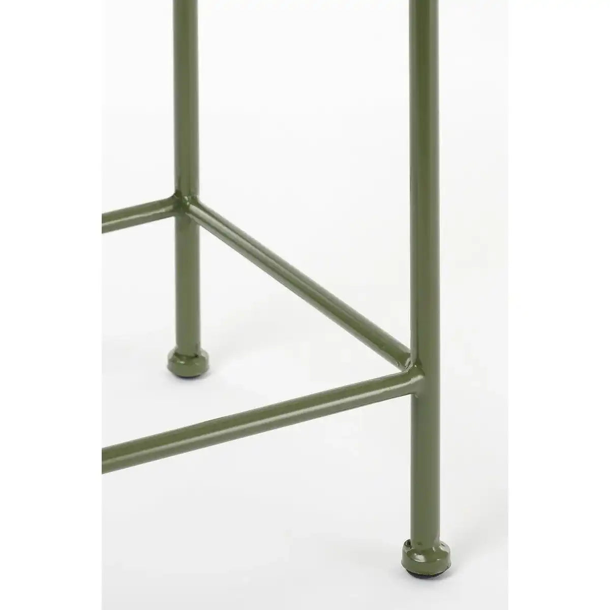 Bologna Side Table außerhalb - Set von 3 - L28 x B28 x H67 cm - Metall - Dunkelgrün - HomeDesign Knaus