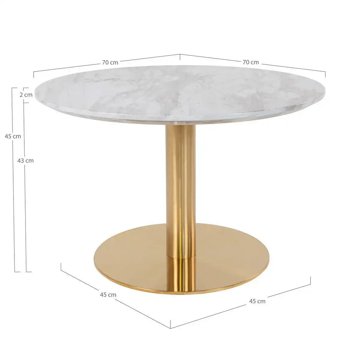 Bolzano Couchtisch - ø75x45 ccm - HomeDesign Knaus