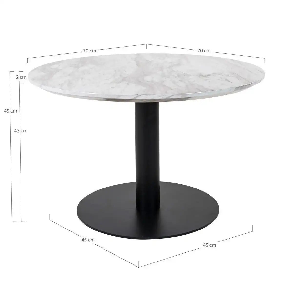 Bolzano Couchtisch - ø75x45 ccm - HomeDesign Knaus