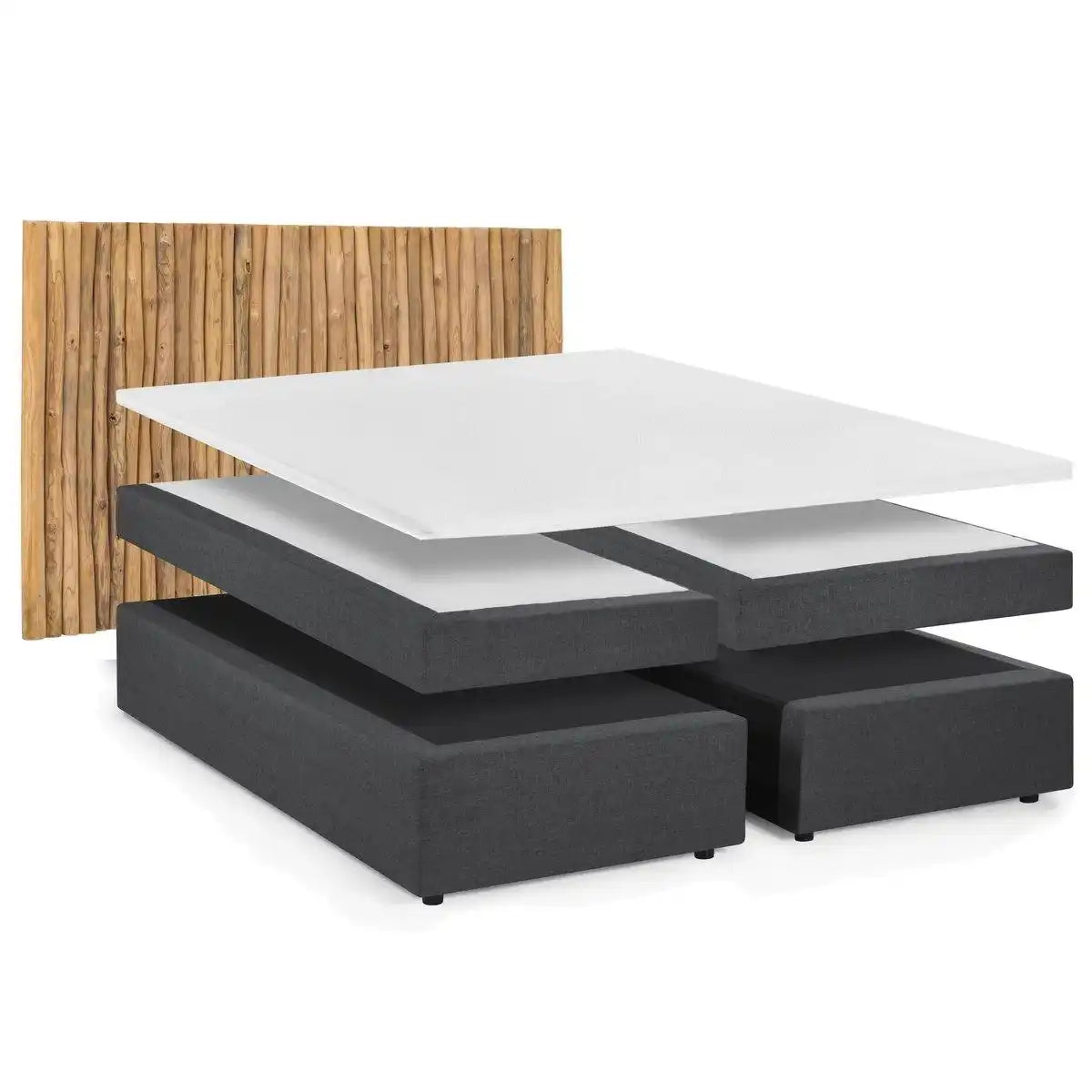 Boxspringbett mit Kopfteil aus Ästen - HomeDesign Knaus