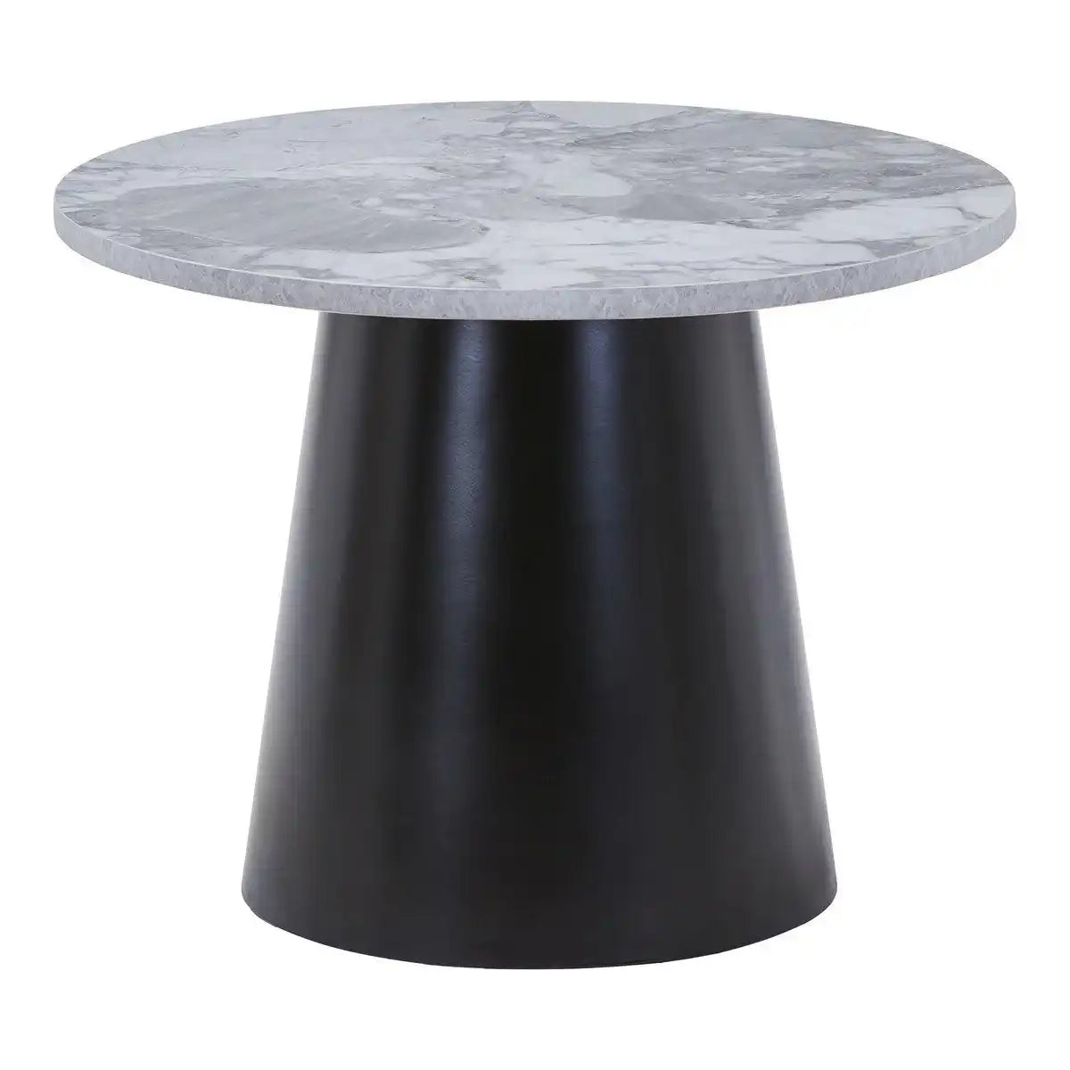 Brito Couchtisch - Grau/Schwarz, Melamin/Stahl/MDF, 60x60x45 cm - HomeDesign Knaus