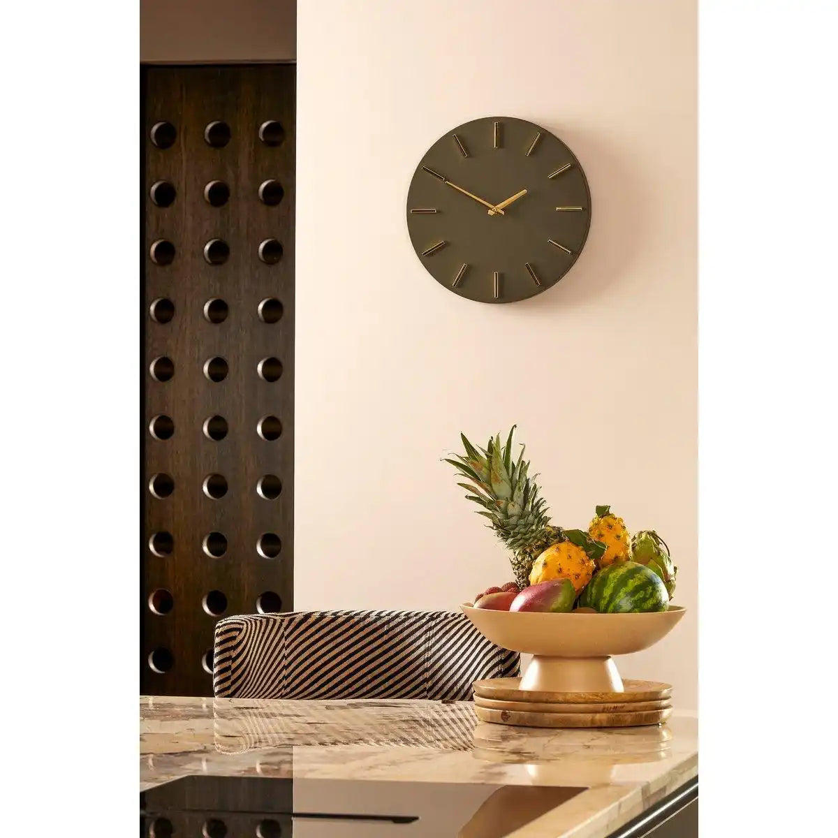 Brixen Wanduhr - Ø36 cm - Dunkelgrün - HomeDesign Knaus