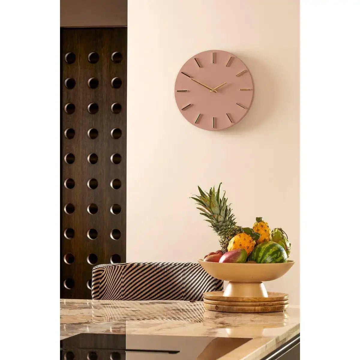 Brixen Wanduhr - Ø36 cm - Rosa - HomeDesign Knaus