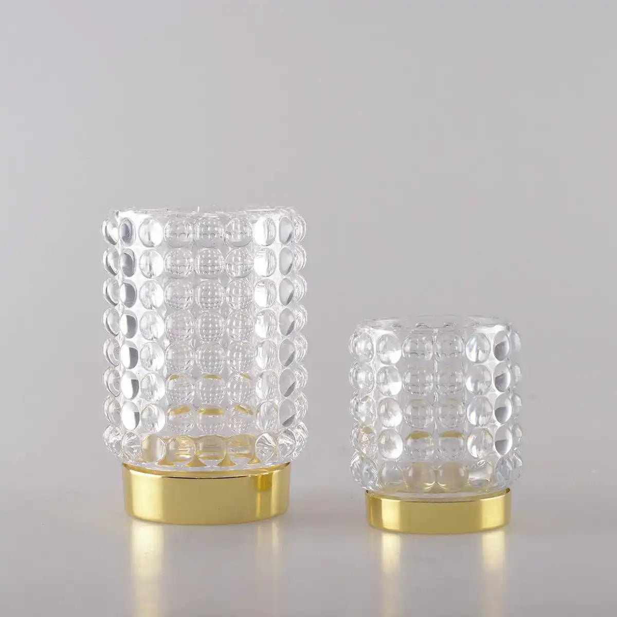 BUBBLE KERZENHALTER GOLDENER FUSS HÖHE 13CM - HomeDesign Knaus