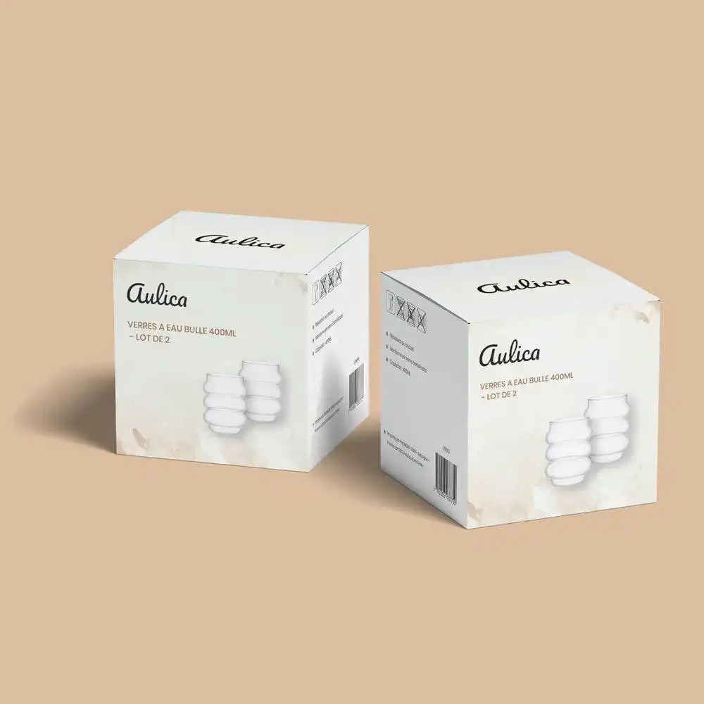 BUBBLE WASSER GLÄSER 400ML – 2ER-SET - HomeDesign Knaus