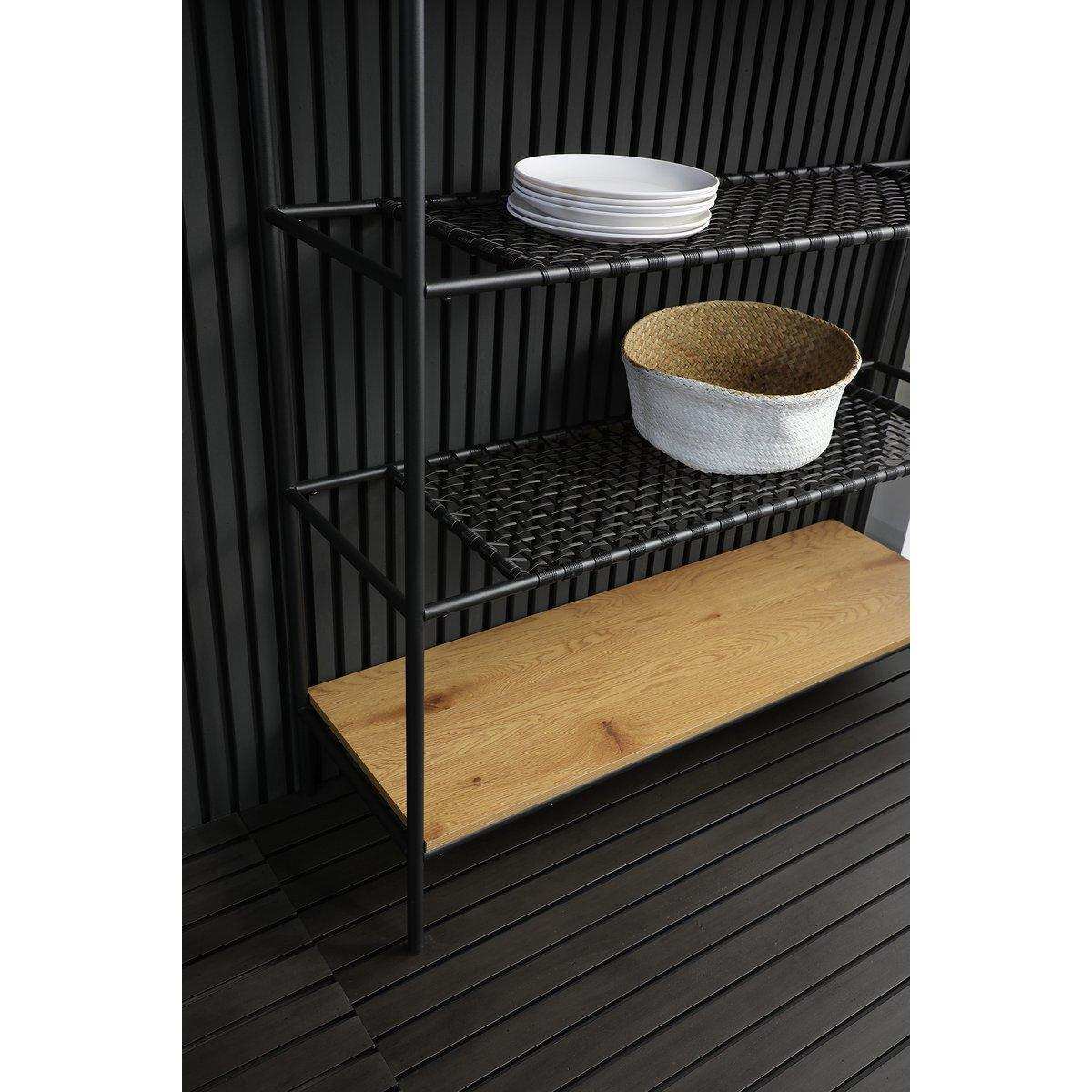 Bücherregal Natur/Schwarz - HomeDesign Knaus