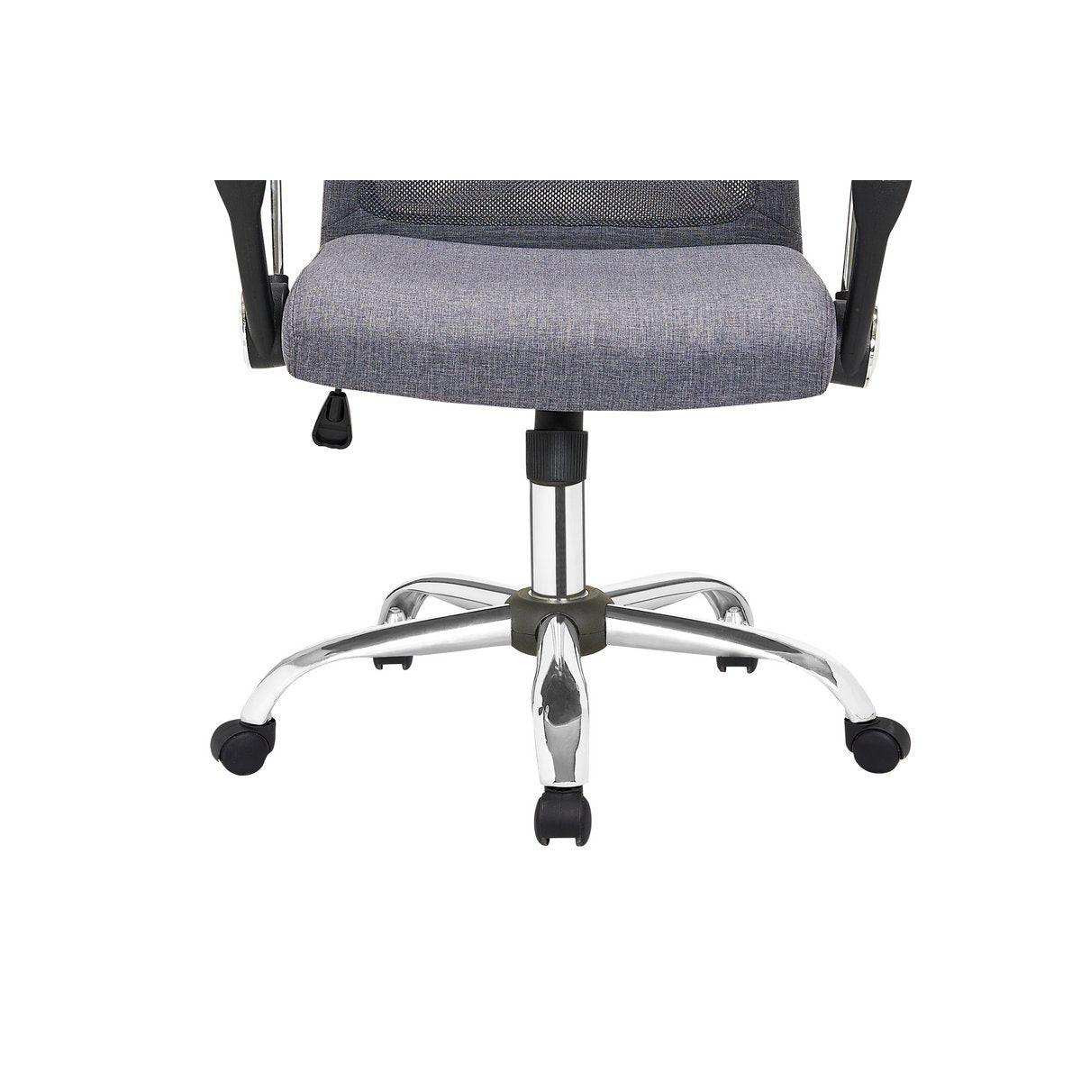 Bürostuhl grau mit Mesh und Stoffbezug - HomeDesign Knaus
