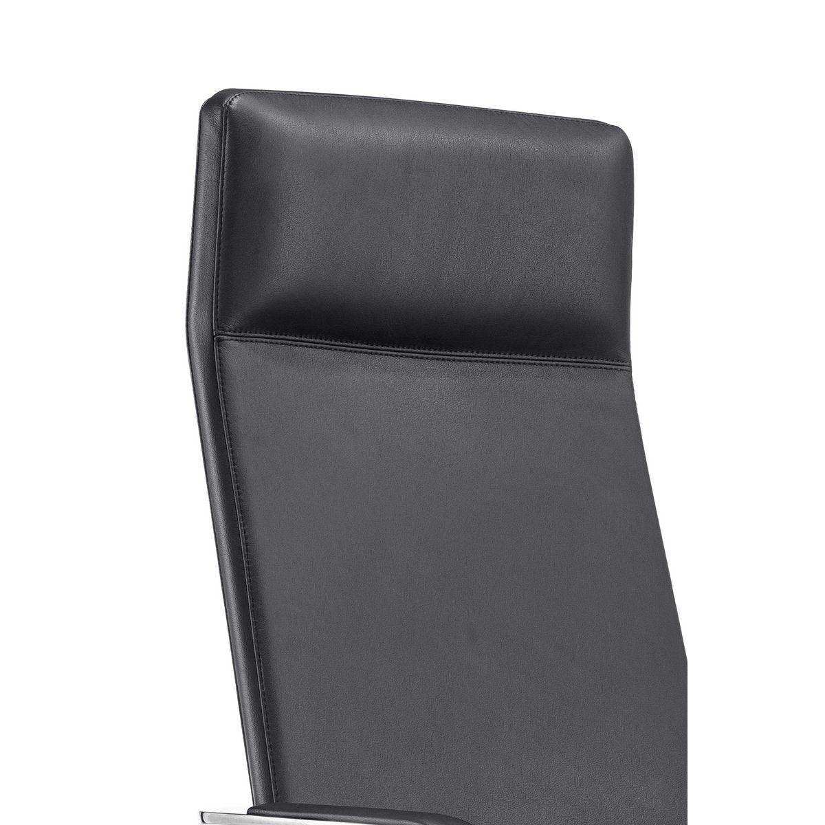 Bürostuhl schwarz Echtleder Schreibtischstuhl - HomeDesign Knaus