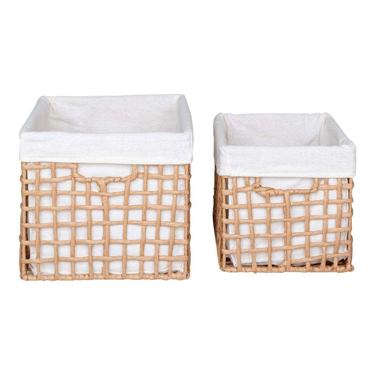 Bustelo Basket - Korb, Papier, natur, 2er-Set - HomeDesign Knaus