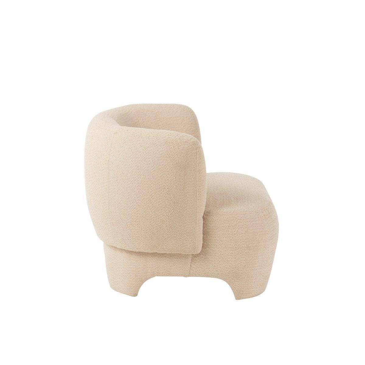 J-Line 1-Sitzer-Sofa, gestrickt, Tex/HT, Weiß