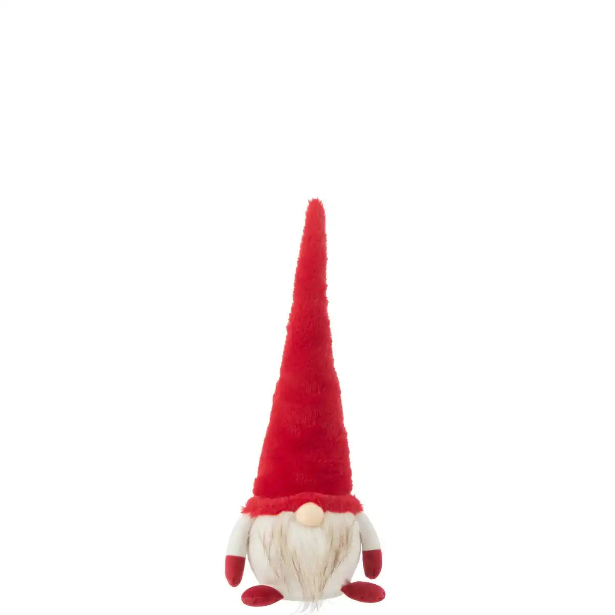 J-Line Gnome+Led Textil Rot/Weiß Groß