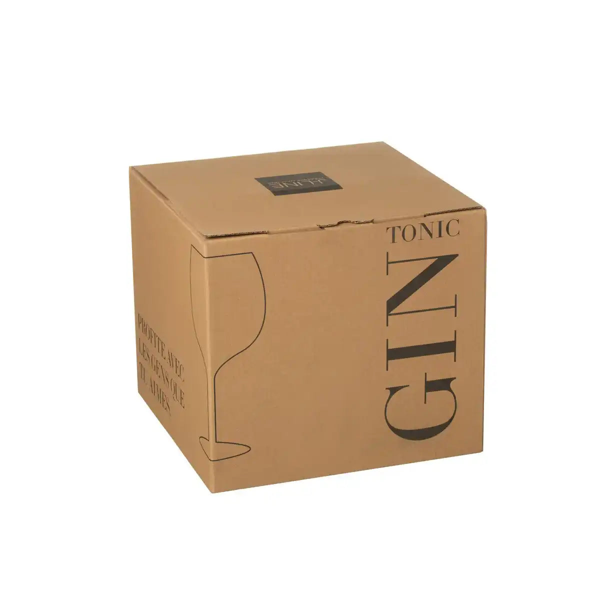 J-Line High Gin Glas - Glas - transparent/gold - Geschenkboxx