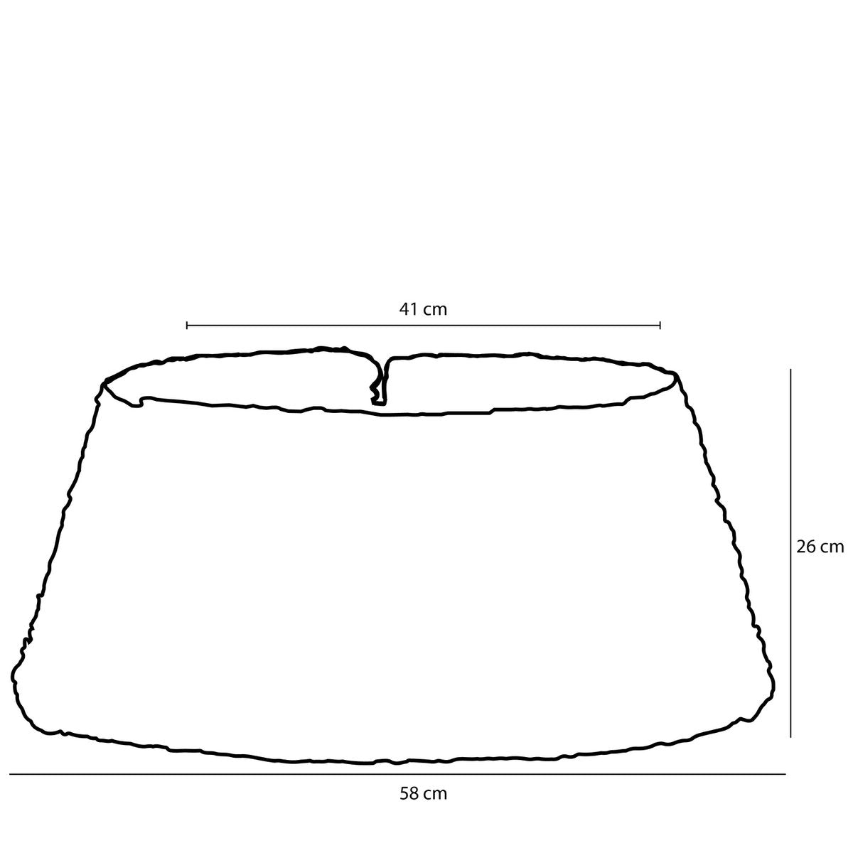 Weihnachtsbaumrock faltbar - H26 x Ø58 cm - Seegras - natürlich braun