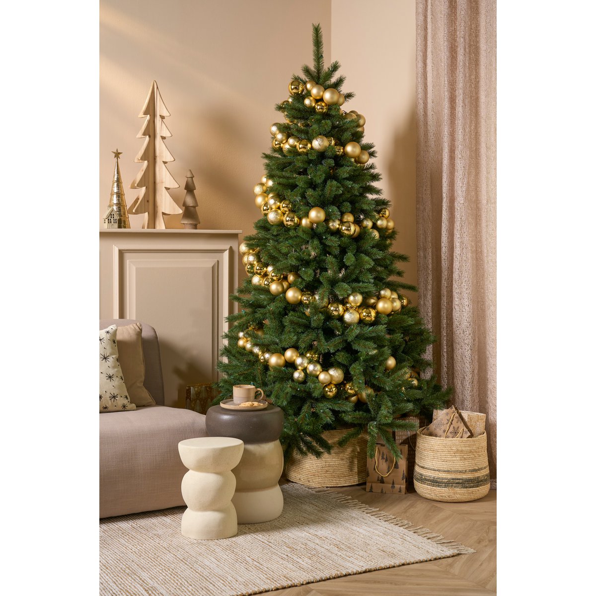Künstlicher Weihnachtsbaum – H215 x Ø132 cm – Grün