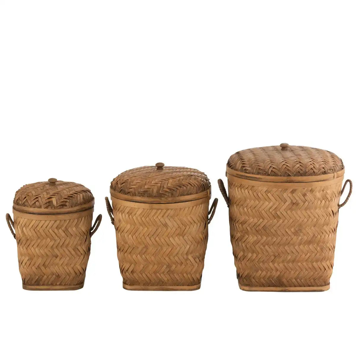 J-Line Aufbewahrungskörbe – Bambus – Natur