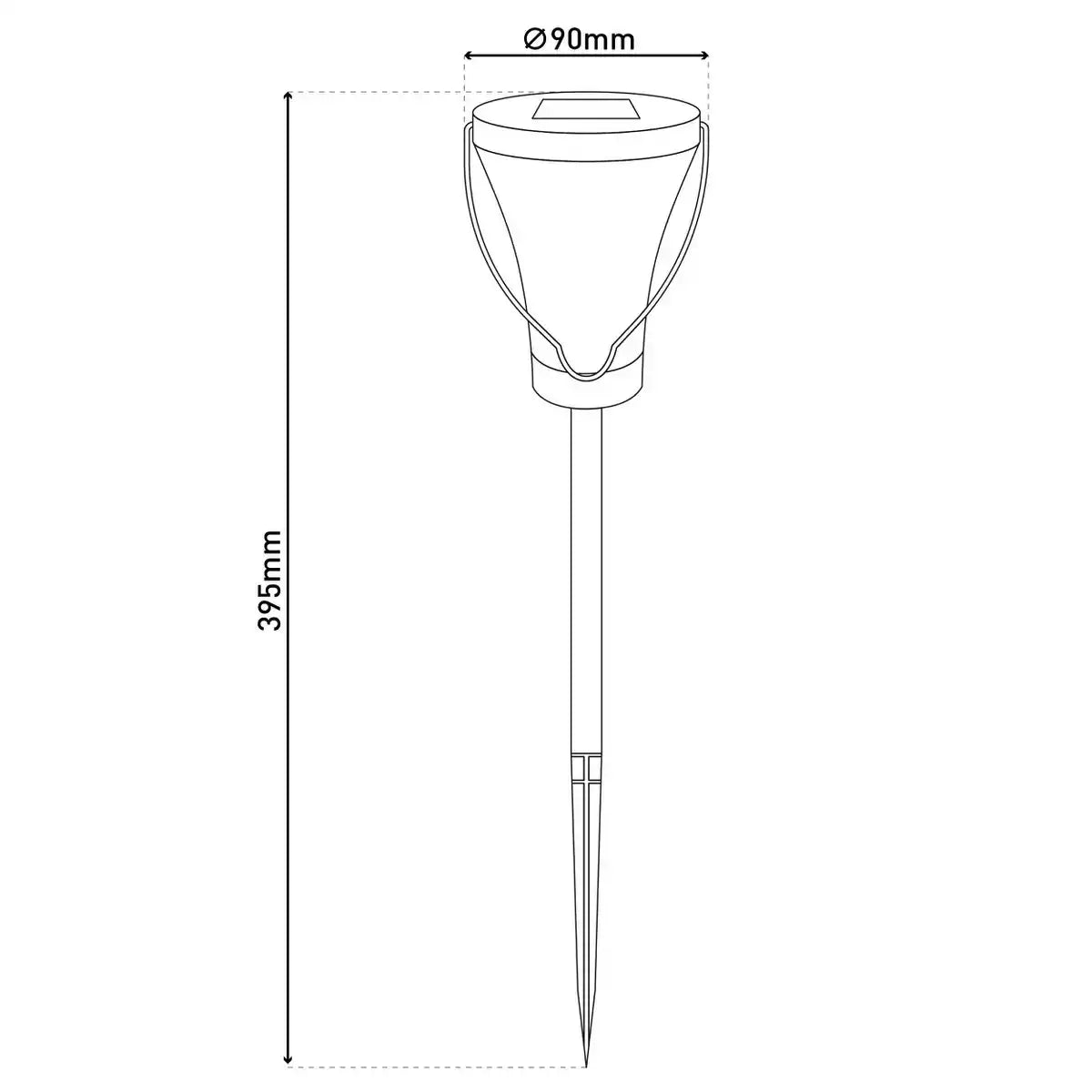 8er-Set LED Deko Solarleuchte , für Außen, aus Metall und Kunststoff in Stahl-blank, integrierte LED