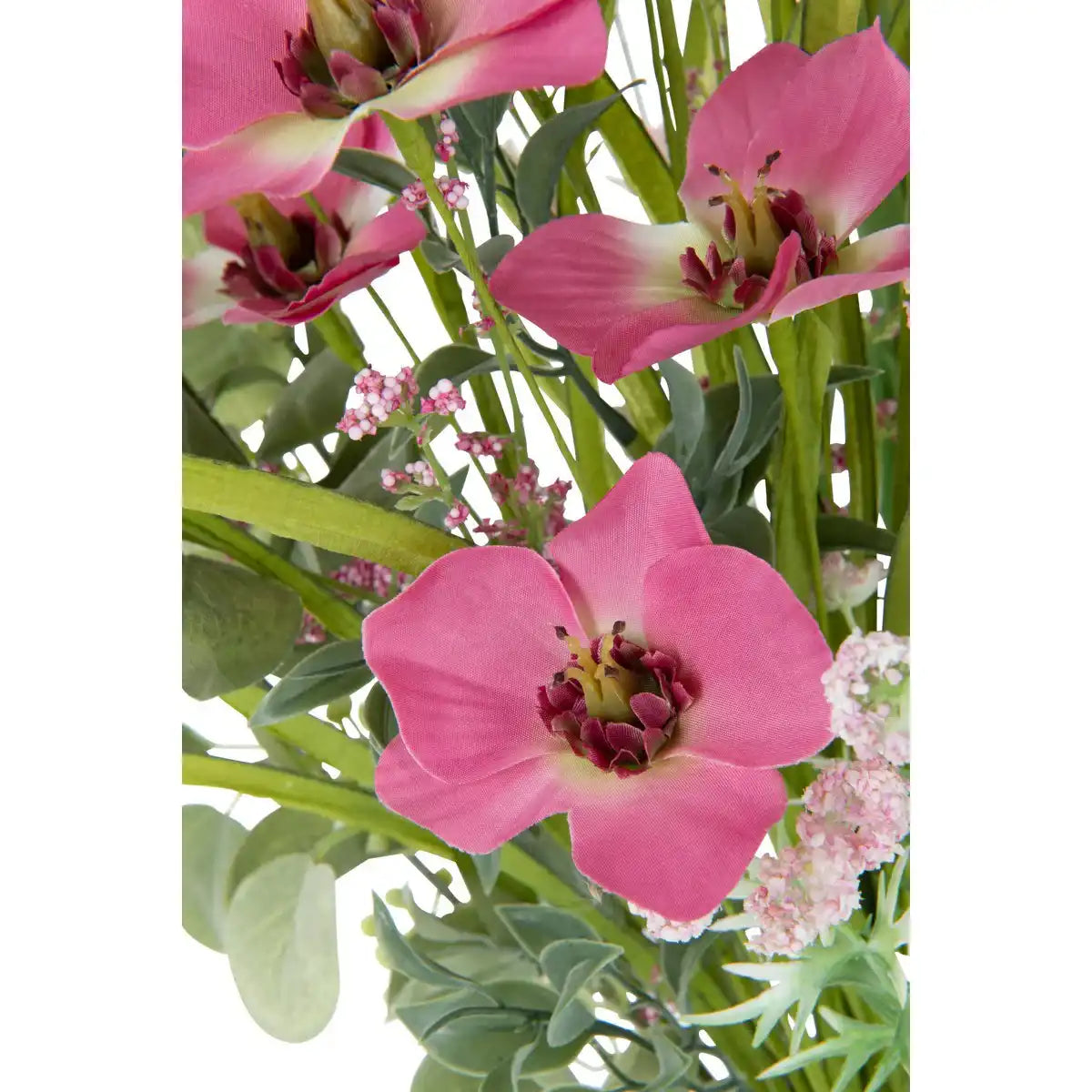 J-Line Blumenstrauß Mix Flowers - Kunststoff - Rosa
