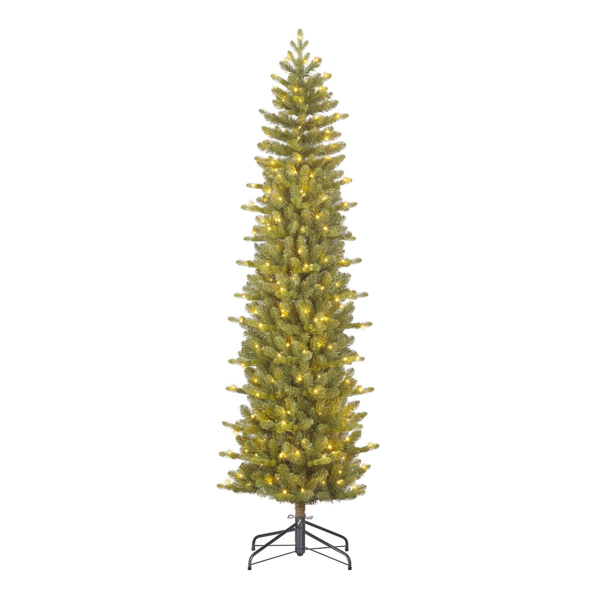 Künstlicher Weihnachtsbaum mit LED-Beleuchtung – H260 x Ø73 cm – Grün