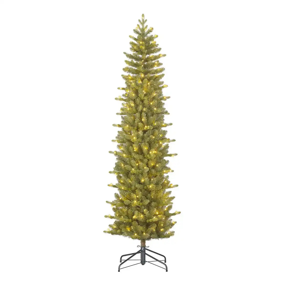 Künstlicher Weihnachtsbaum mit LED-Beleuchtung – H260 x Ø73 cm – Grün