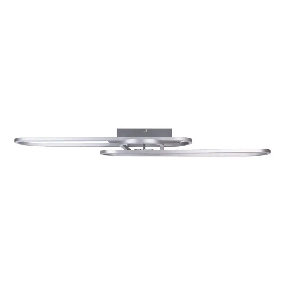 LED-CCT-Deckenleuchte "CARLON" aus matt-silbernem Aluminium und Kunststoff, mit integrierter LED, 120 cm lang