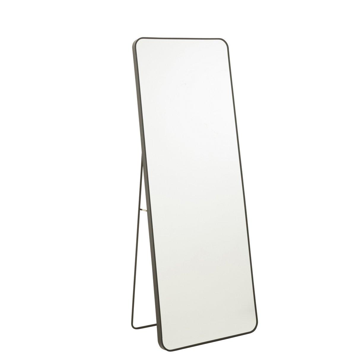 J-Line Spiegel auf Fuß, rechteckig, Glas/Metall, Schwarz – Wandspiegel 55,00 x 150,00 cm